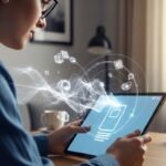 Pessoa animada criando um aplicativo em um final de semana com ajuda de inteligência artificial e ferramentas no-code.