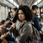 Homem ajustando configurações no celular, focado em desativar sensor de proximidade.