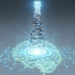 Ilustração conceitual de um site alcançando o topo dos resultados de busca do Google, simbolizando ranqueamento e sucesso em SEO.