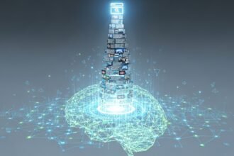 Ilustração conceitual de um site alcançando o topo dos resultados de busca do Google, simbolizando ranqueamento e sucesso em SEO.