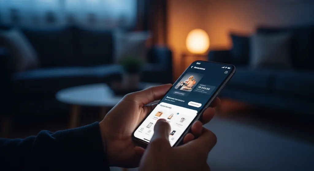 Um gráfico abstrato representando um algoritmo que prevê compras futuras com precisão.