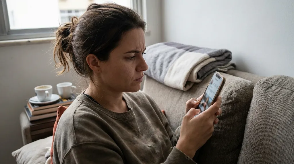 Ilustração de lupa analisando um ícone de perfil, sugerindo como saber quem visitou seu perfil