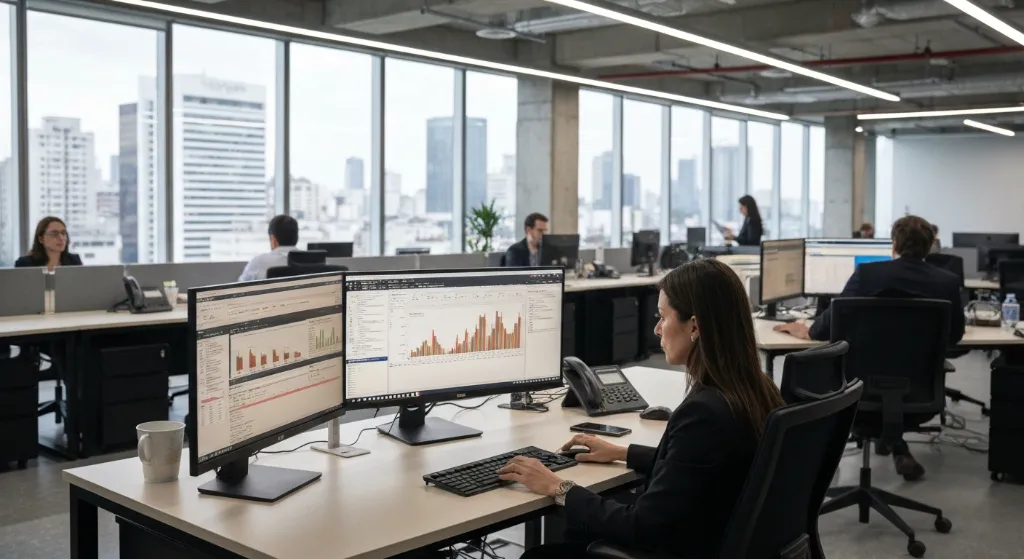 Cérebro eletrônico em miniatura, simbolizando as novas IAs mini, com circuitos luminosos.