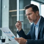 Gráfico abstrato mostrando conexões e confiança em algoritmos em crescimento.