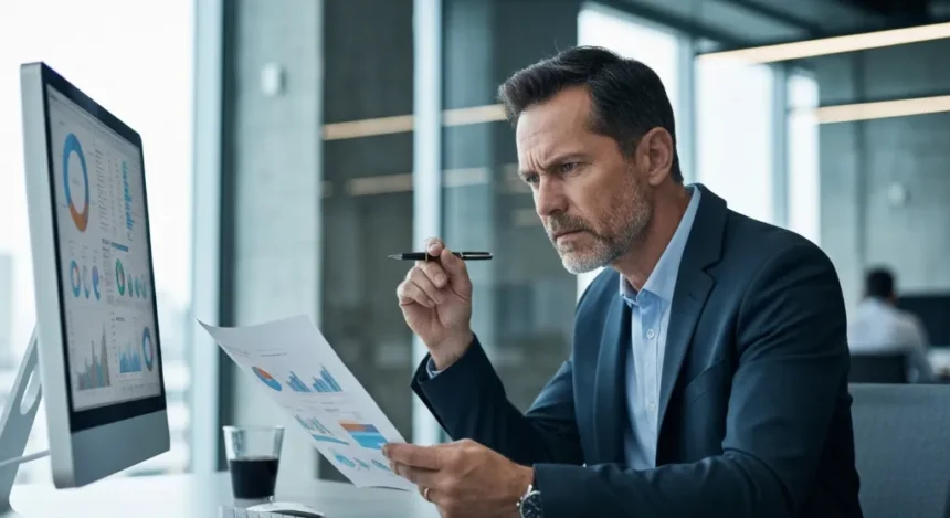 Gráfico abstrato mostrando conexões e confiança em algoritmos em crescimento.